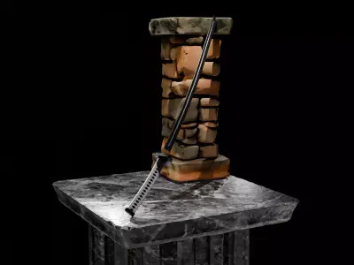 Samurai Katana 3D Model Inspired by Ghost of Tsushima 3D model