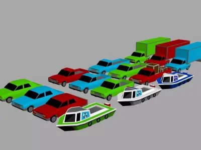Low poly car pack Low-poly 3D model by bakarsinan10