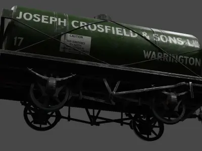 Rail tanker Low-poly 3D model