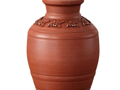 Clay vases pots jugs 3D model