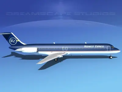Douglas DC-9-50 Midwest Express 3D model