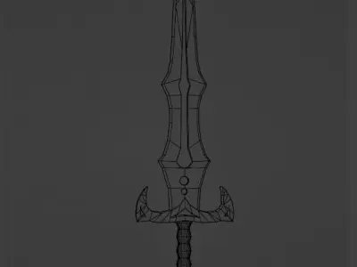 High Poly Sword Free 3D model