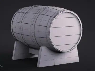 Barrel 3D model 5