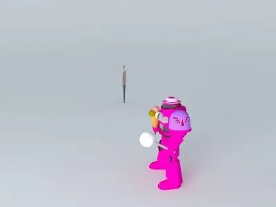 pink space marine Free 3D model