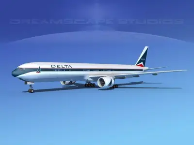 Boeing 777-300 Delta 3D model