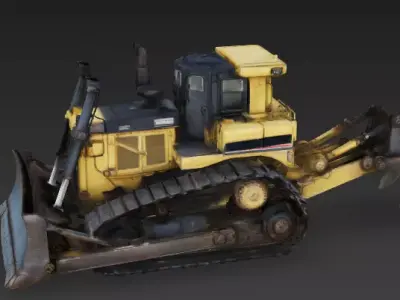 Heavy-Duty Industrial Bulldozer 3D Model Low-poly 3D model