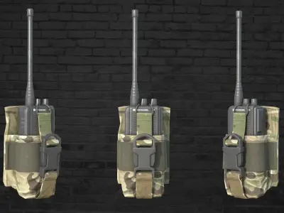 MILITARY Game Ready H2X Radio Low-poly 3D model