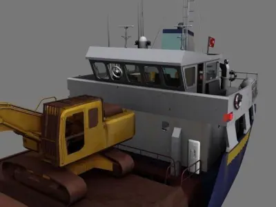 Vestland coaster Low-poly 3D model