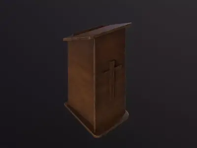 Church Lectern 3D Model Low-poly 3D model