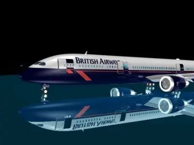 British Airways 787-9 New Logo 3D model