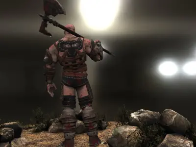 Blood Warrior Low-poly 3D model