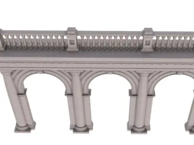 classic Arched doorway 3D model