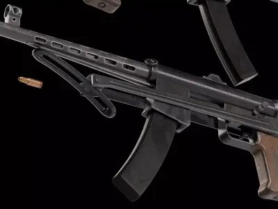Kucher Model K1 Danuvia M53 smg Low-poly 3D model
