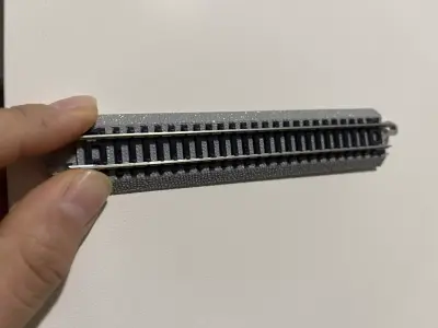 N Scale Train Wall Mount for Bachmann EZ Track Straight Rail 3D print model