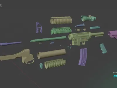 Colt M4A1 Rifle 3D model