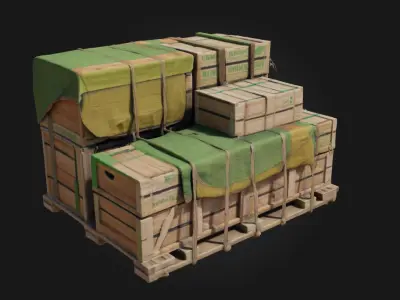 Cargo Pallet  Foundation of Industrial Logistics 3D model