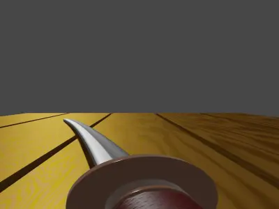 katana sword 3D model 2
