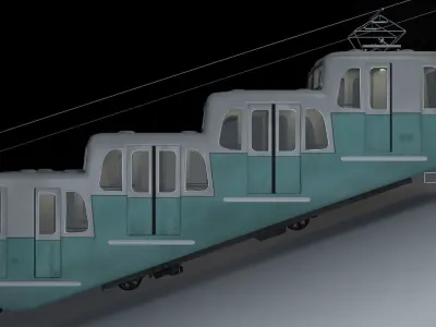 Kyiv Funicular train 1959 3D model
