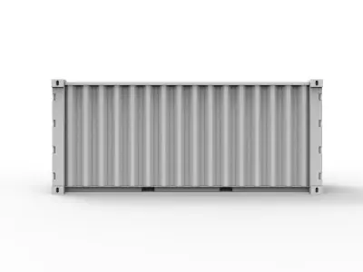 20 Foot ISO Shipping Container 3D model