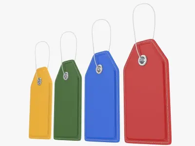 Price Tag Low-poly 3D model