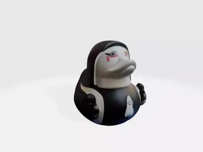 Nun duck 3d model Low-poly 3D model