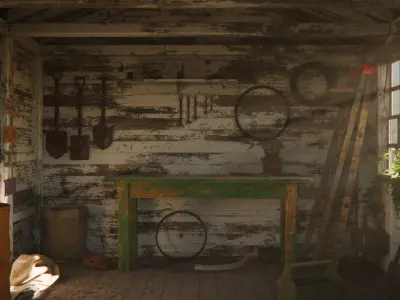 Old Tool Shed 3d Scene 3D model