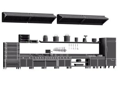 A set of equipment for cafes and restaurants 01 3D model