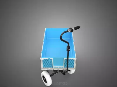 ELECTRIC BEACH SAND SEA CART WAGON TROLLEY DOLLY TRANSPORT TRUCK 3D model