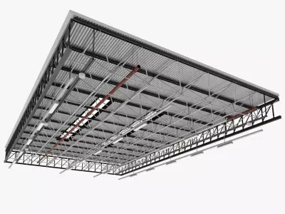 Ceiling Ventilation Pipes 26 3D model