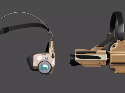 Tactical Visor- Sci-Fi Military Headset Accessory Low-poly 3D model