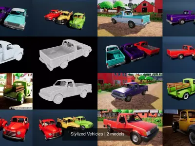 Stylized Vehicles 3D Model Pack