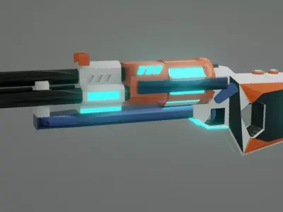 laser blaster Free low-poly 3D model