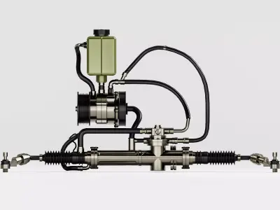 Hydraulic Steering Rack System Model 3D model