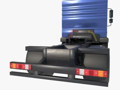 2-axle truck tractor 3D model purchase