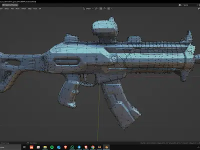 Sci-Fi Assault Rifle 06 Low Poly Game Ready Asset 3D model