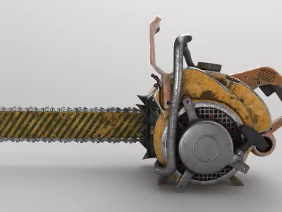 OldChainsaw Pbr chainsaw 3D model