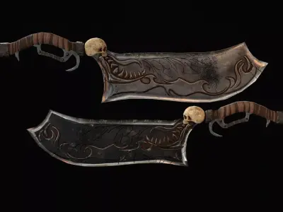 Butcher Skull Cleaver Low-poly 3D model