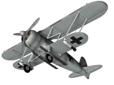 Fiat CR42 Falco Luftwaffe type 3D model