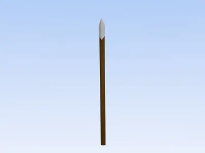 Lowpoly axe with wooden handle Free low-poly 3D model