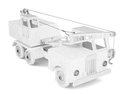 Wooden toy truck 30 3D model