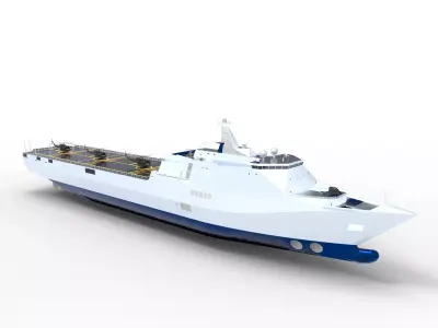 LPD Ship blue 3D model