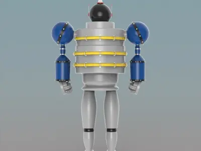 Robot 3D model by cosmicart