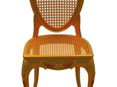 Classical Dining chair Low-poly 3D model