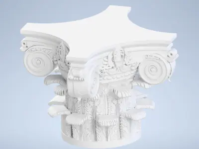 Corinthian Capital  Ultra Realistic 3D Model for Architecture  3D print model