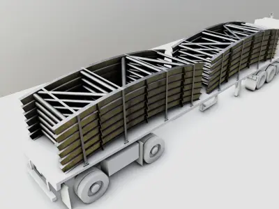 CARGO MODELS FOR TRUCK TRAILER-Bridge Modul Type-1 3D model