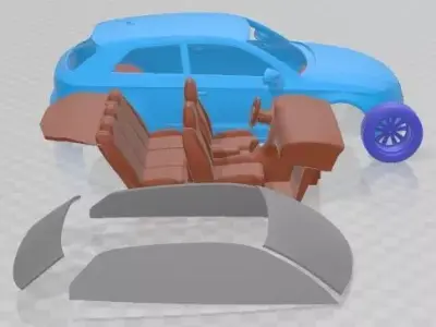 Audi A3 2013 Printable Car  3D print model