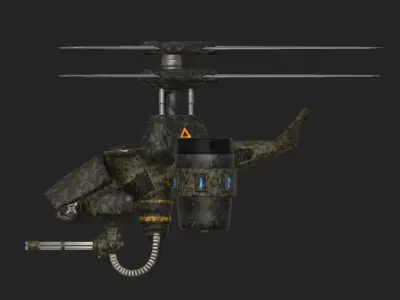 SCI-FI ATTACK DRONE Low-poly 3D model