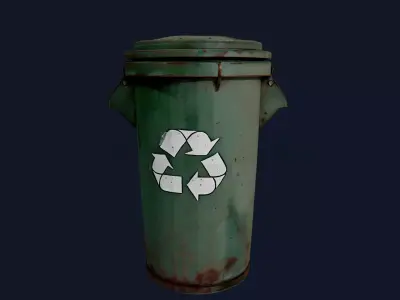 Eco-Industrial Recycling Bin 3D Model 3D model