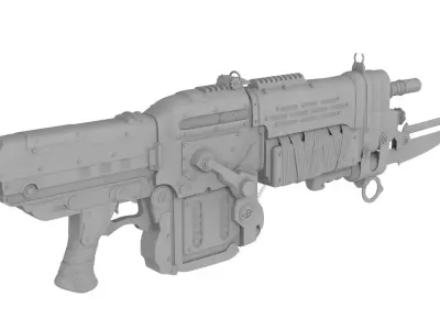 lancer rifle from gears of war 3D model
