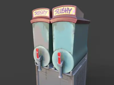 Stylized Slushy Machine Low-poly 3D model